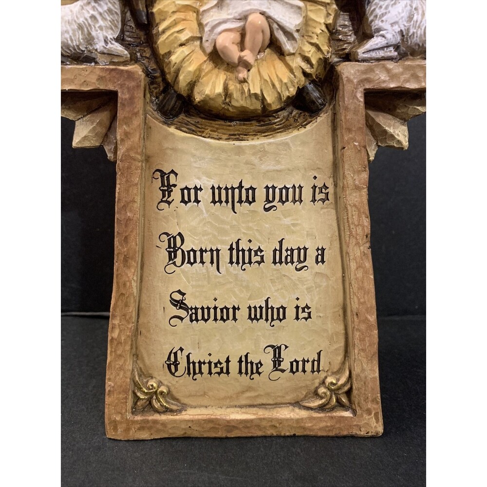 Avalon Gallery Milagros For Unto You is Born Manger Cross Figurine - Picture 3 of 7